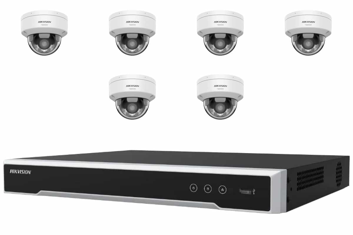 Hikvision 8MP 4K ColorVu 3.0 6-Camera Mini Dome Kit