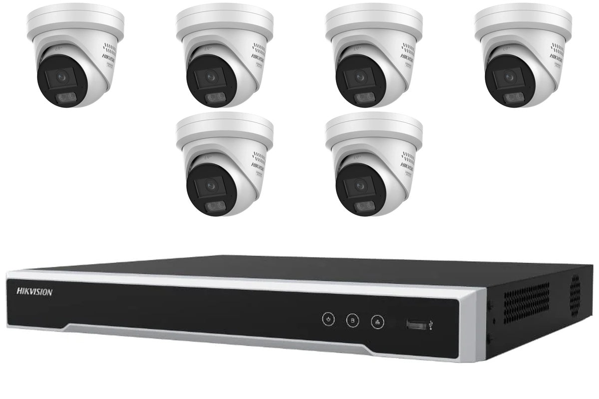Hikvision 8MP ColorVu 3.0 Strobe & Audio 6-Camera Turret Kit