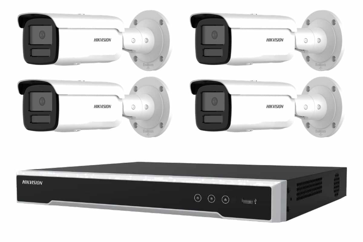 Hikvision 8MP 4K AcuSense G2H Bullet 4-Camera Bullet Kit (No HDD)