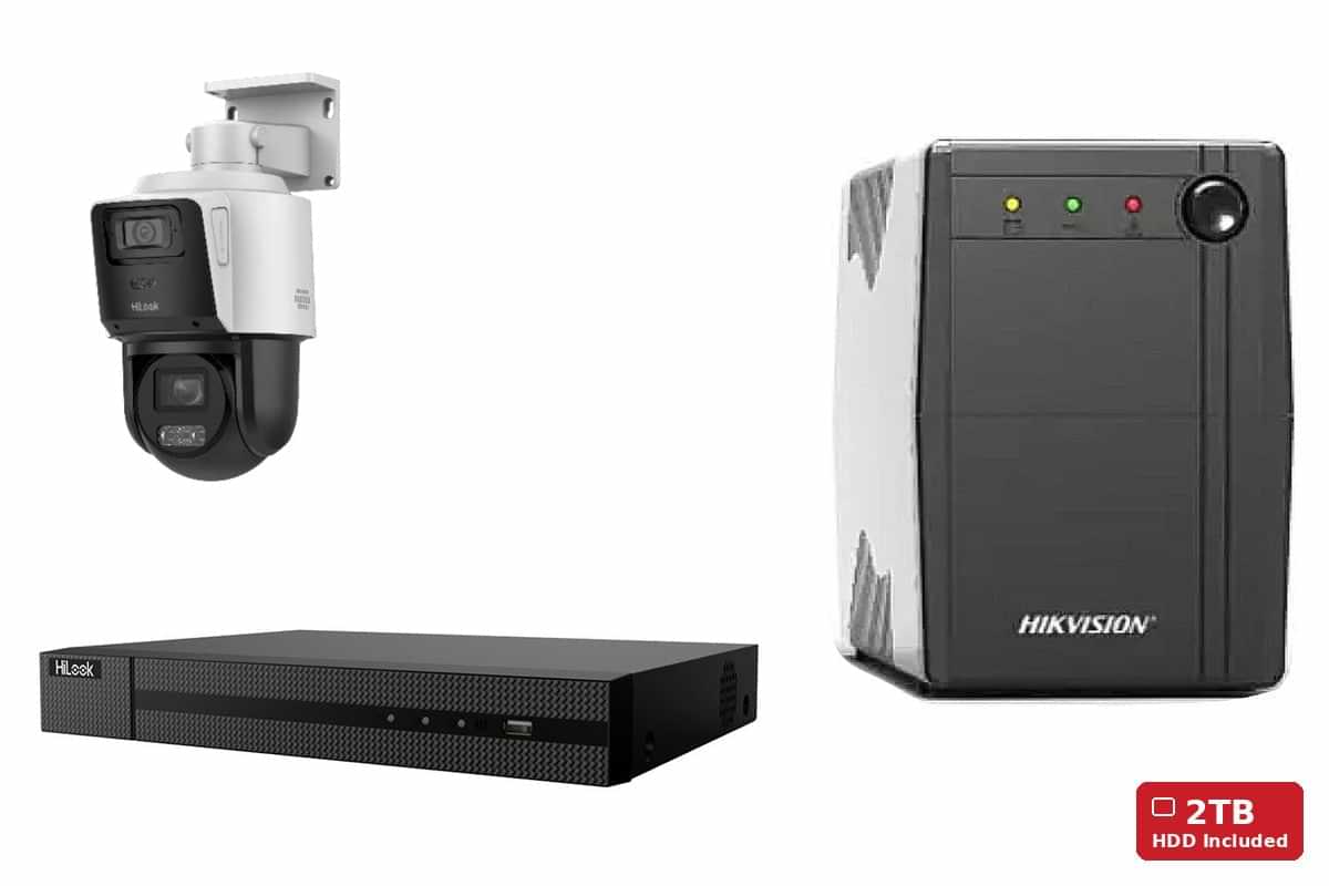HiLook 4MP PTZ 1-Camera Kit | 2TB HDD + UPS600