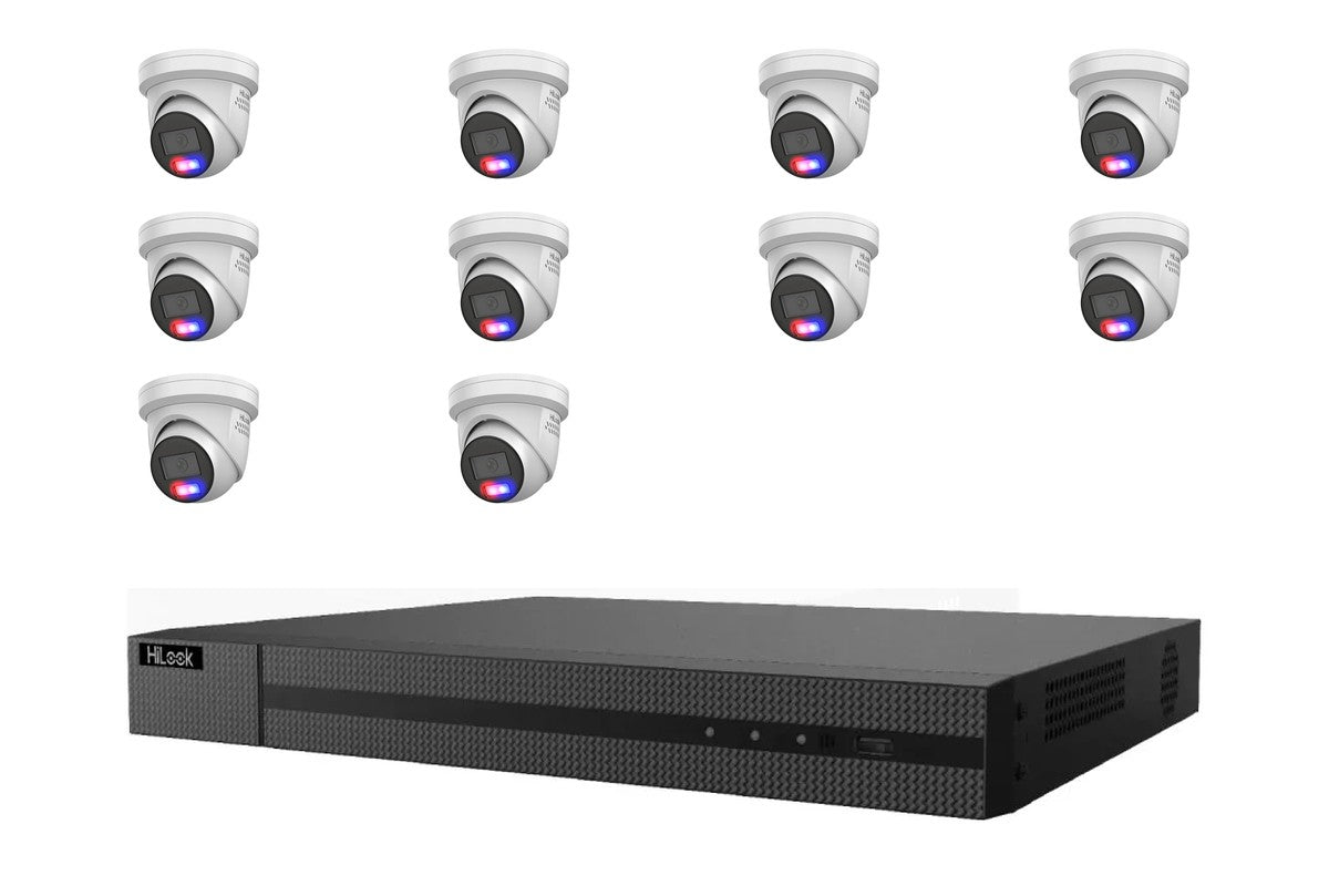 HiLook 6MP Active Deterrence Turret 10-Camera Kit | BYO HDD