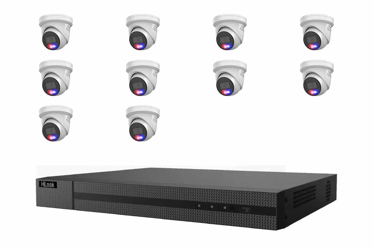 HiLook 6MP Active Deterrence Turret 10-Camera Kit | BYO HDD