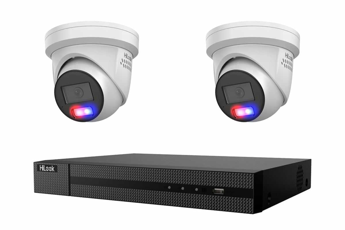 HiLook 6MP Active Deterrence Turret 2-Camera Kit | BYO HDD