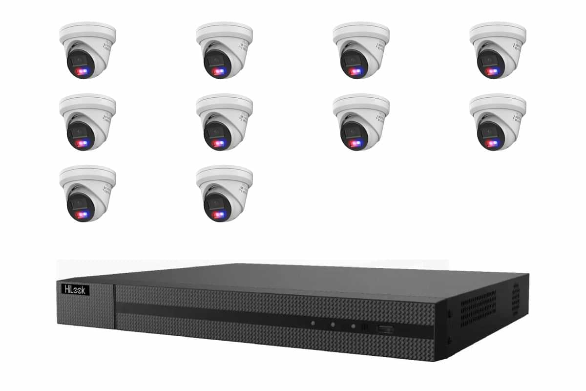 HiLook 8MP 4K Active Deterrence Turret 10-Camera Kit | BYO HDD