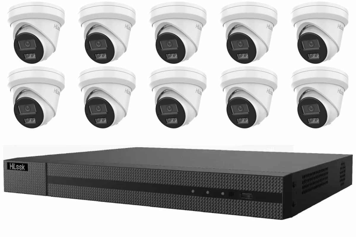 HiLook 8MP 4K 10-Camera Commercial Turret Kit