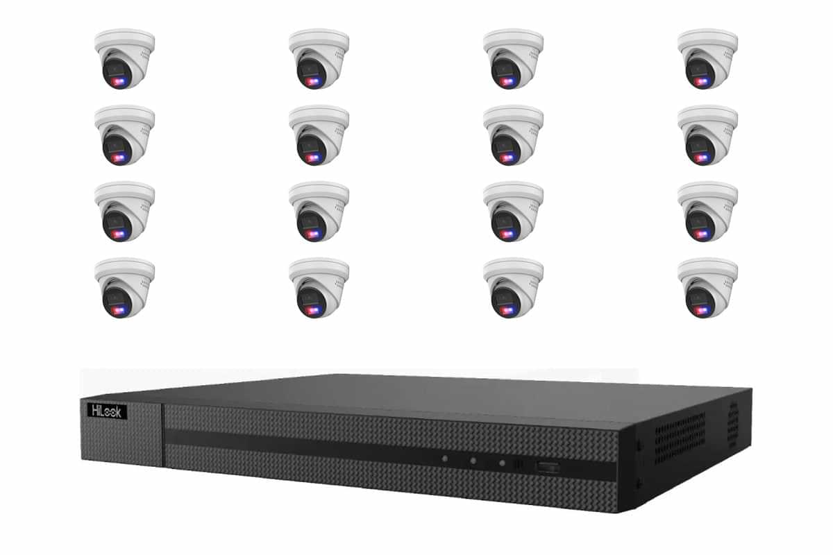 HiLook 8MP 4K Active Deterrence Turret 16-Camera Kit | BYO HDD