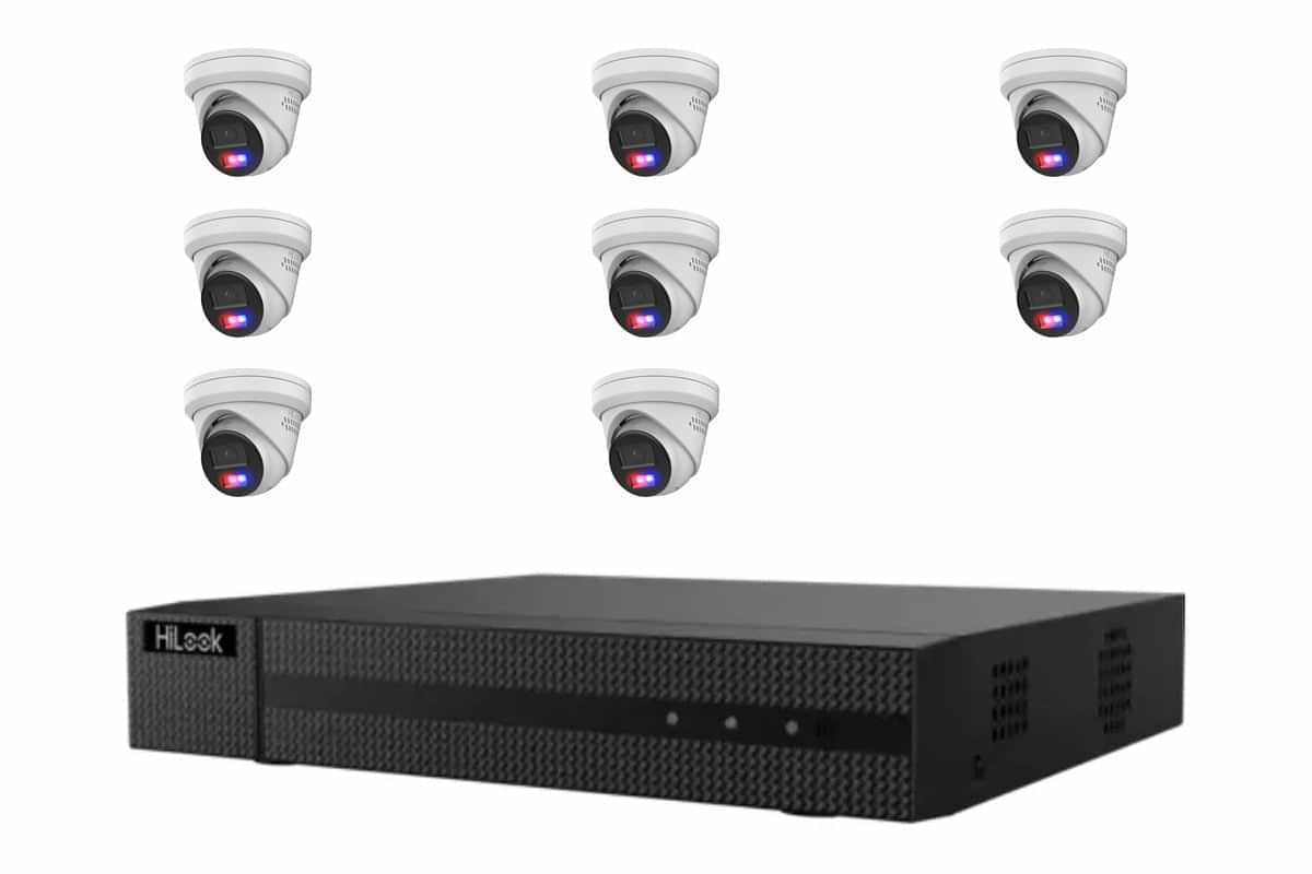 HiLook 8MP 4K Active Deterrence Turret 8-Camera Kit | BYO HDD