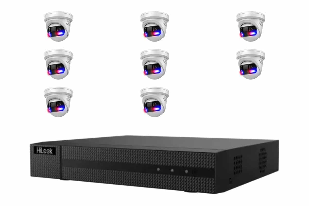HiLook 8MP 180 Panoramic Turret 8-Camera Kit | BYO HDD
