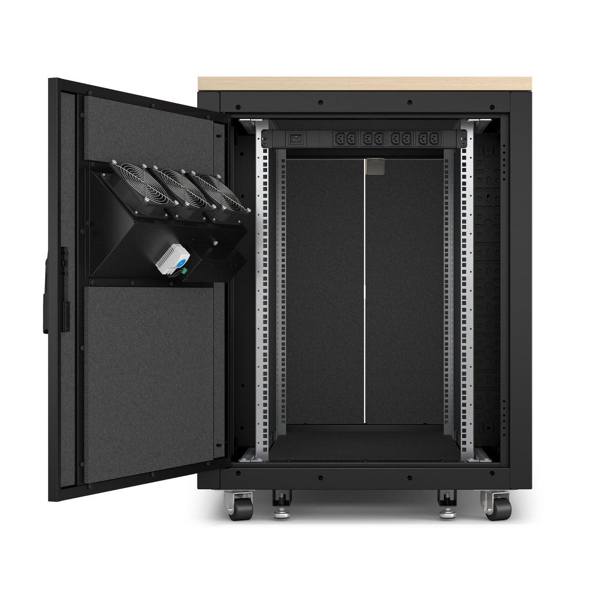 APC by Schneider Electric NetShelter 17U Enclosed Cabinet Rack Cabinet for Server - 482.60 mm Rack Width - Maple