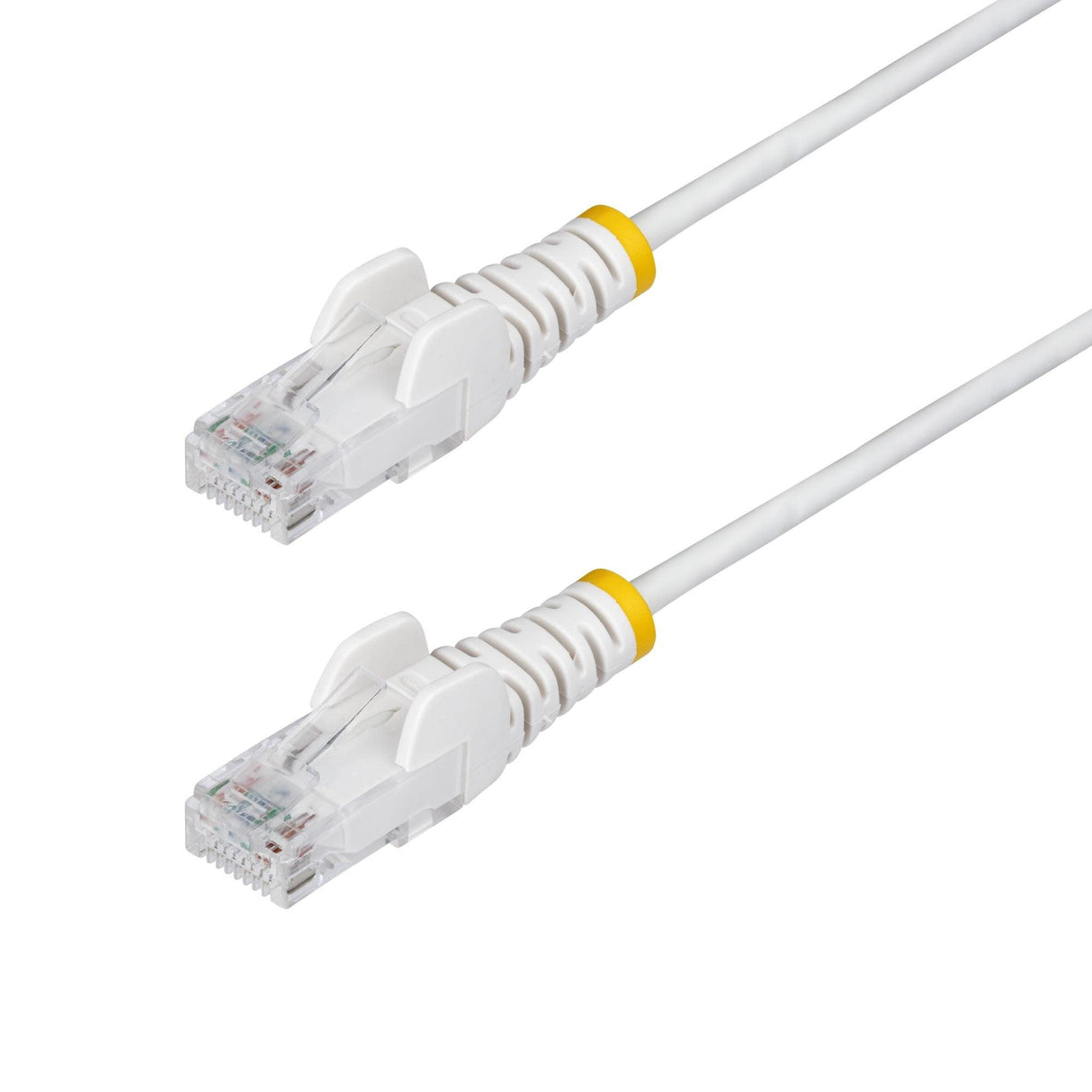 StarTech 15m White Slim CAT6 Ethernet Cable, Snagless RJ45, UTP, LSZH, 28AWG Pure Bare Copper, Slim Network Patch Cord