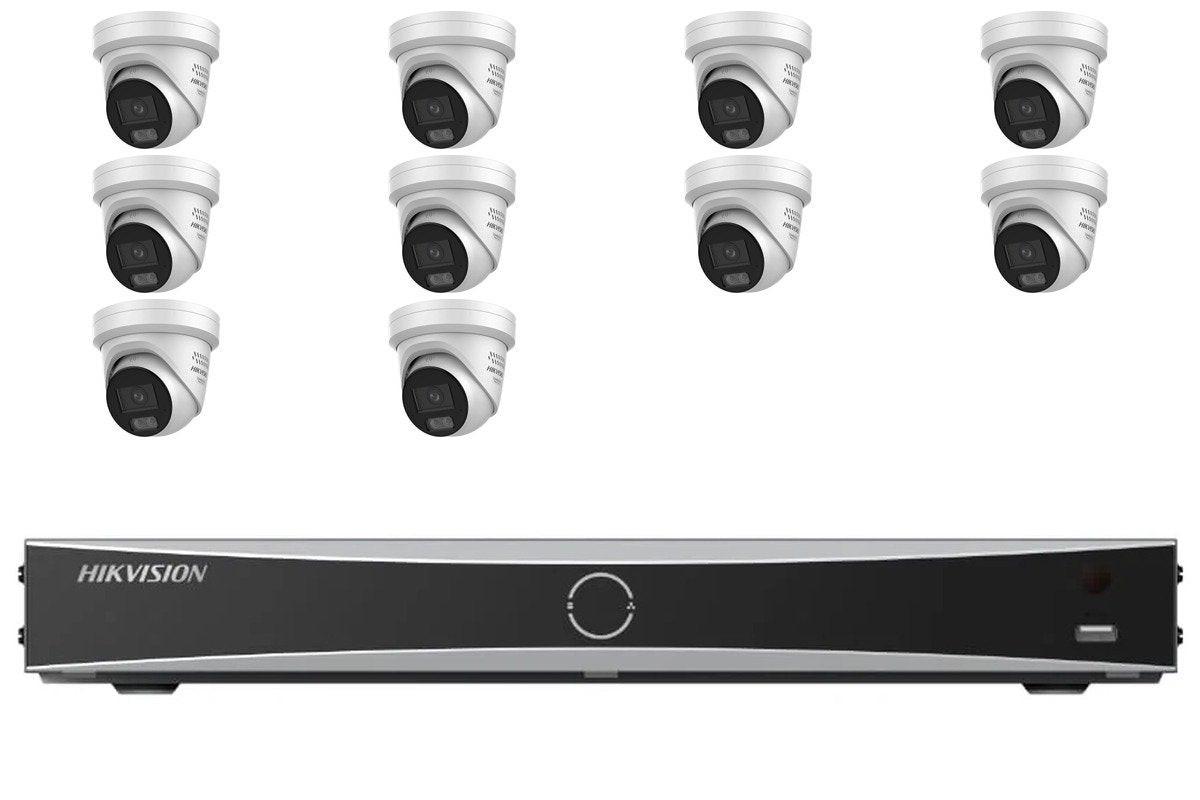 Hikvision 8MP ColorVu 3.0 10-Camera Turret Kit | 4TB HDD Pre-Installed