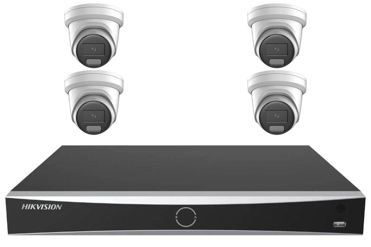 Hikvision 6MP AcuSense Strobe & Siren 4-Camera Kit
