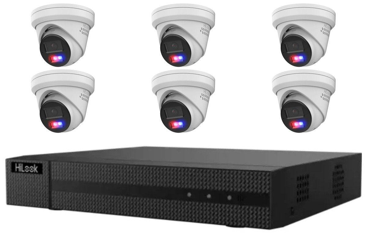 HiLook 8MP 6-Camera Active Deterrence Kit