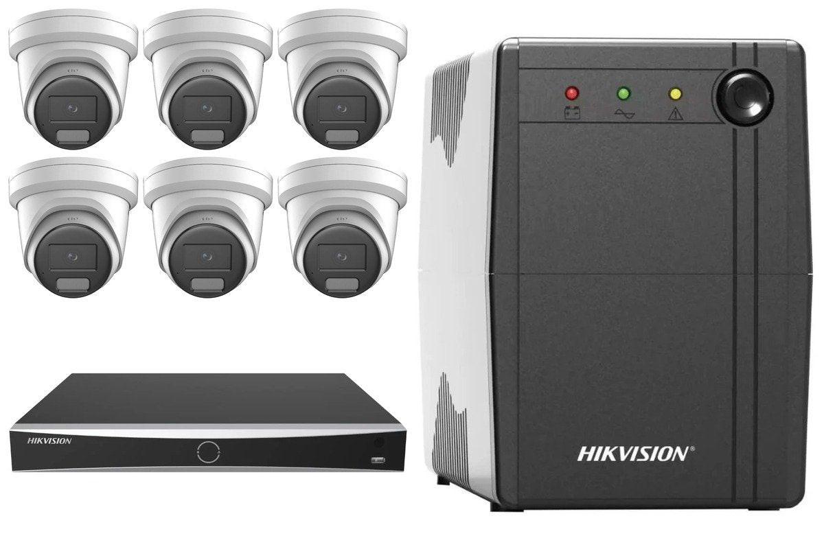Hikvision 8MP AcuSense 6-Camera Turret Kit | BYO HDD + UPS1000