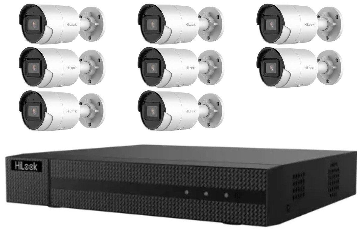 HiLook 6MP Bullet 8-Camera Kit | 4TB HDD Pre-Installed