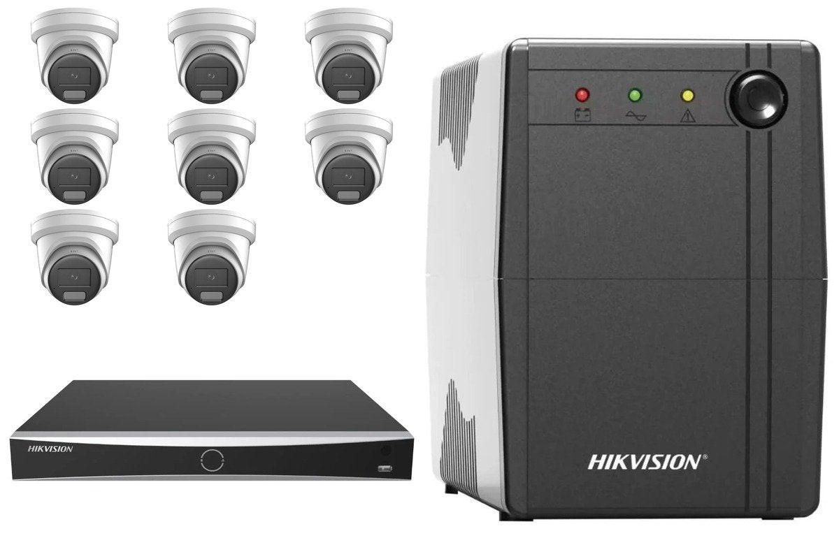 Hikvision 8MP AcuSense 8-Camera Turret Kit | BYO HDD + UPS1000