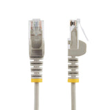 StarTech.com 2.5 m CAT6 Cable - Slim CAT6 Patch Cord - Grey - Snagless RJ45 Connectors - Gigabit Ethernet Cable - 28 AWG (N6PAT250CMGRS)