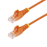 StarTech 5m Orange Slim CAT6 Ethernet Cable, Snagless RJ45, UTP, LSZH, 28AWG Pure Bare Copper, Slim Network Patch Cord