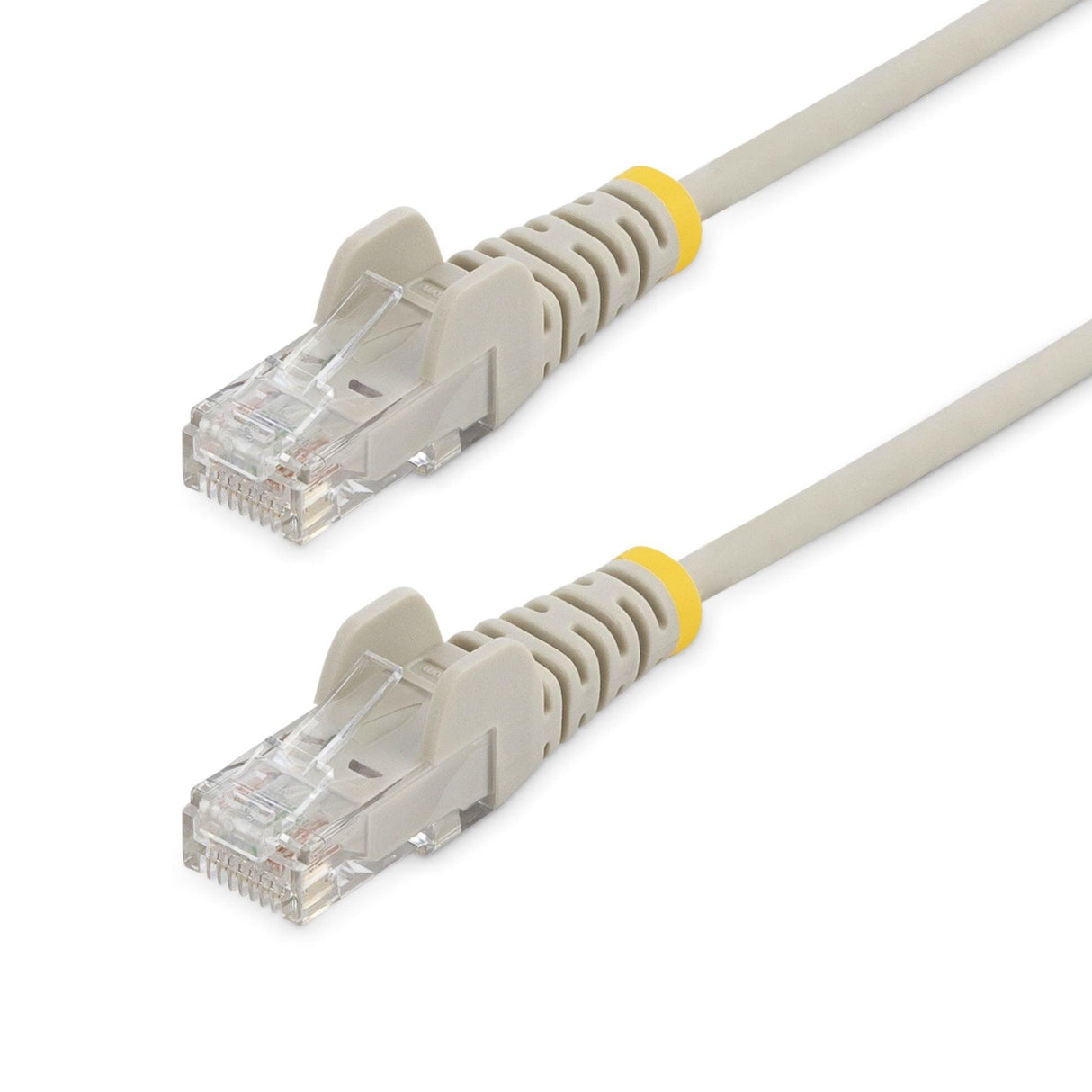 StarTech.com 1.5 m CAT6 Cable - Slim CAT6 Patch Cord - Grey - Snagless RJ45 Connectors - Gigabit Ethernet Cable - 28 AWG (N6PAT150CMGRS)