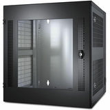 APC by Schneider Electric NetShelter WX AR100 13U Wall Mountable Rack Cabinet for Networking, Airflow System - 482.60 mm Rack Width x 482.60 mm Rack Depth - Black