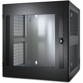APC by Schneider Electric NetShelter WX AR100 13U Wall Mountable Rack Cabinet for Networking, Airflow System - 482.60 mm Rack Width x 482.60 mm Rack Depth - Black
