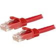StarTech 5m CAT6 Ethernet Cable - Red Snagless Gigabit - 100W PoE UTP 250Mhz Category 6 Patch Cord UL Certified Wiring/TIA