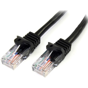 StarTech.com 1 m Black Cat5e Snagless RJ45 UTP Patch Cable - 1m Patch Cord