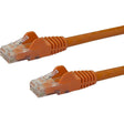 StarTech 50cm CAT6 Ethernet Cable - Orange Snagless Gigabit - 100W PoE UTP 250Mhz Category 6 Patch Cord UL Certified Wiring/TIA