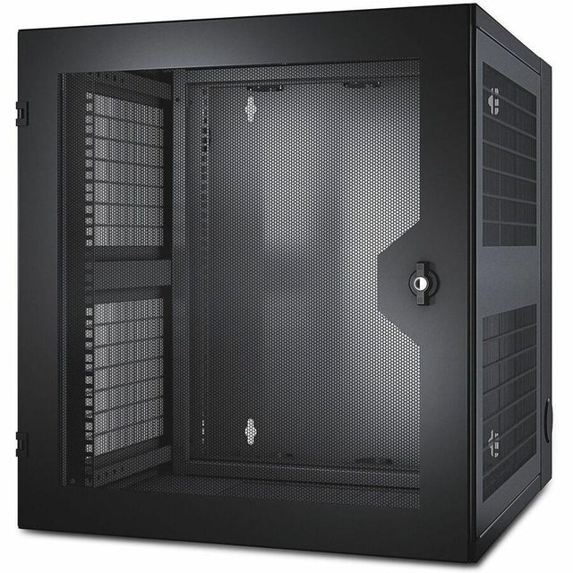 APC by Schneider Electric NetShelter WX 13U Wall Mountable Rack Cabinet for Networking, Airflow System - 482.60 mm Rack Width - Black