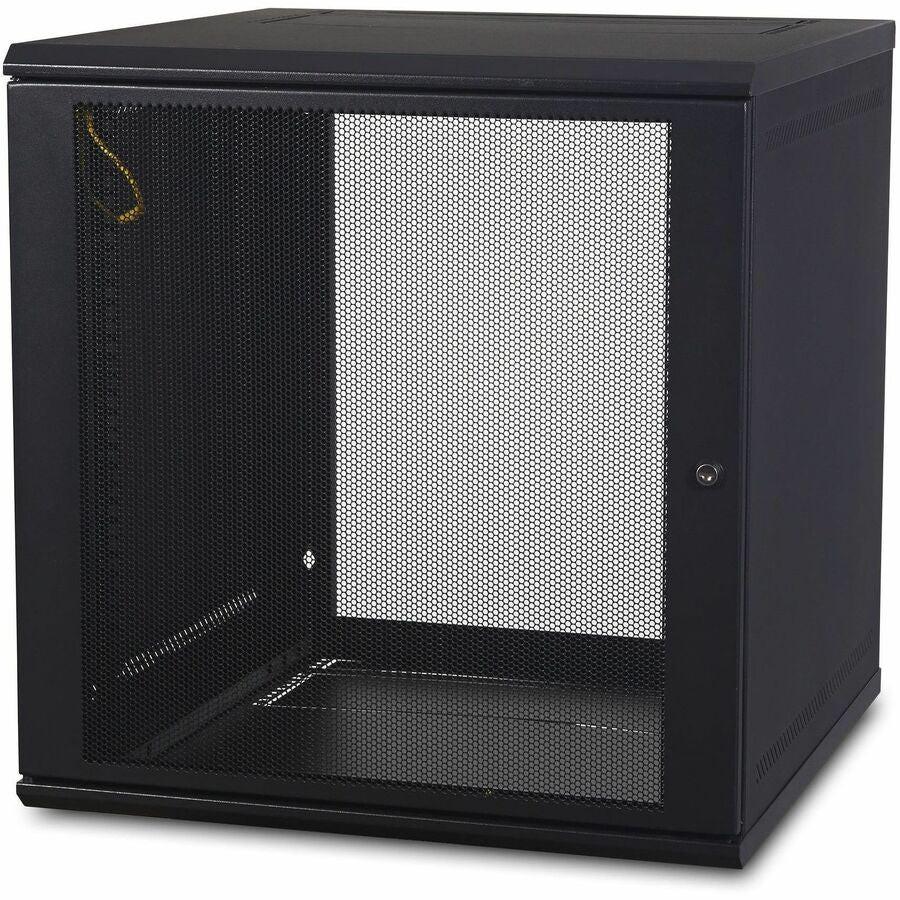 APC by Schneider Electric NetShelter WX AR112 12U Wall Mountable Rack Cabinet for LAN Switch, Patch Panel - 482.60 mm Rack Width x 528 mm Rack Depth - Black