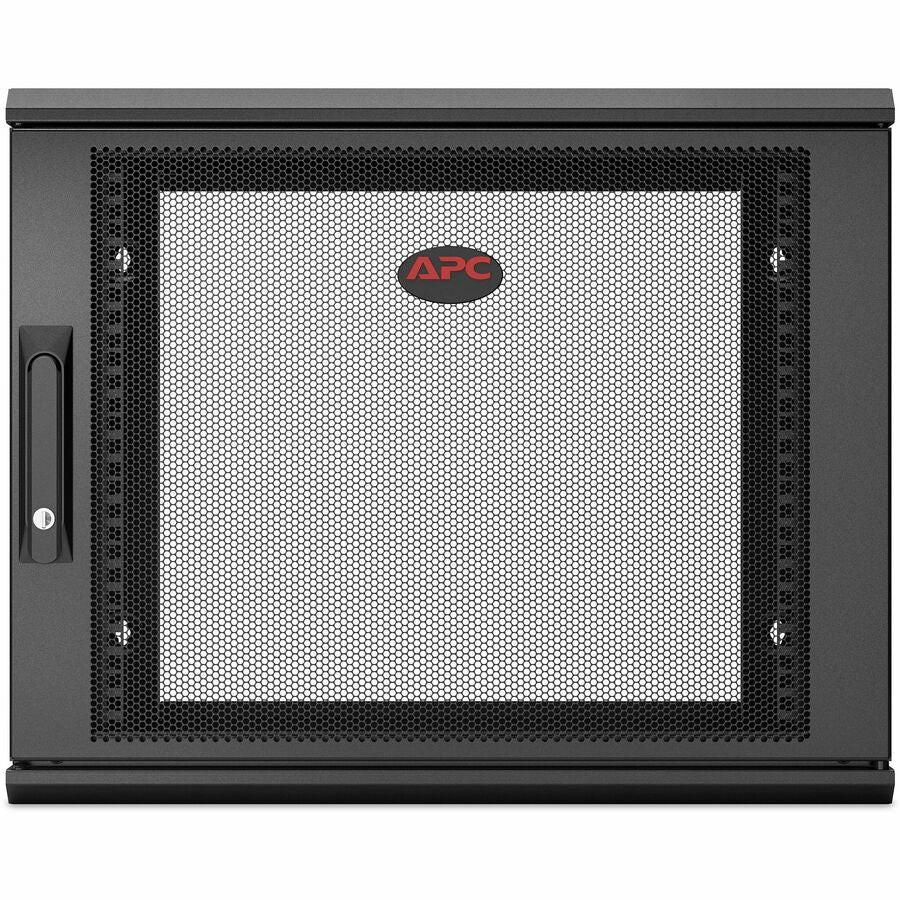 APC by Schneider Electric NetShelter WX 9U Wall Mountable Rack Cabinet for Networking, Airflow System - 482.60 mm Rack Width x 528 mm Rack Depth - Black
