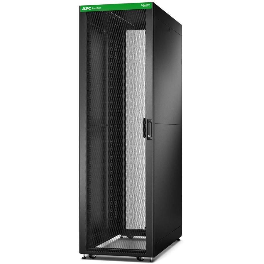 APC by Schneider Electric Easy Rack 42U Floor Standing Enclosed Cabinet Rack Cabinet - 482.60 mm Rack Width x 838.20 mm Rack Depth - Black
