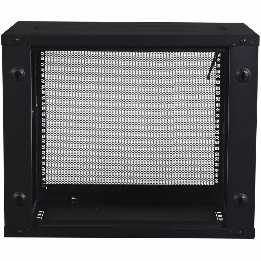 APC by Schneider Electric NetShelter WX AR109 9U Wall Mountable Rack Cabinet for Patch Panel, LAN Switch - 482.60 mm Rack Width x 329 mm Rack Depth - Black