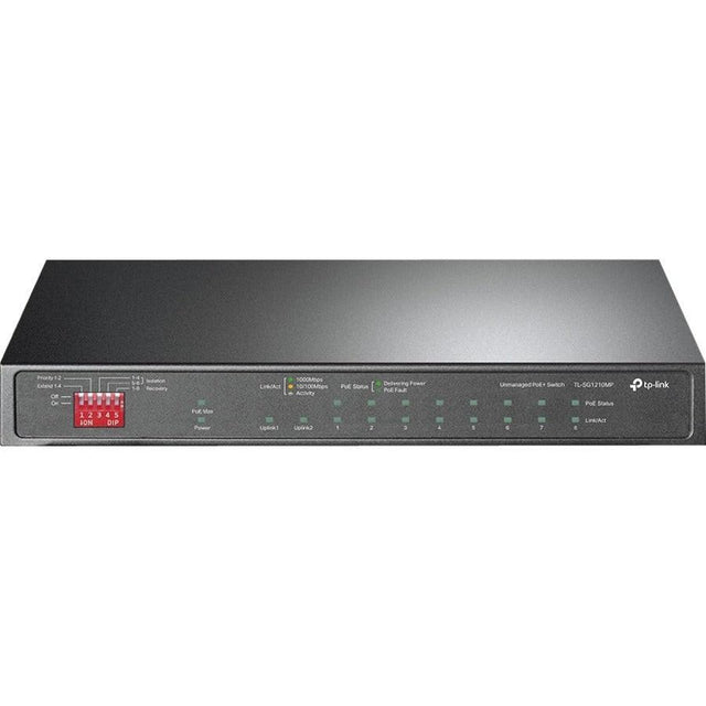 TP-Link TL-SG1210MP 10 Ports Ethernet Switch - Gigabit Ethernet - 10/100/1000Base-T, 1000Base-X