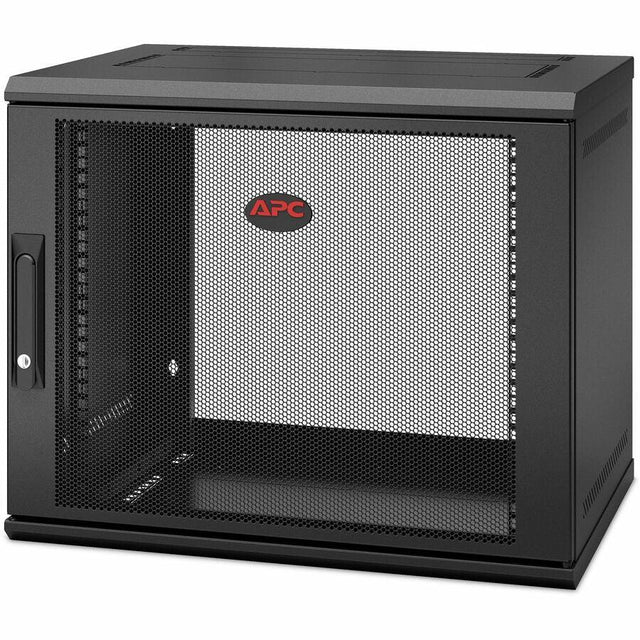 APC by Schneider Electric NetShelter WX 9U Wall Mountable Rack Cabinet for Networking, Airflow System - 482.60 mm Rack Width x 329 mm Rack Depth - Black