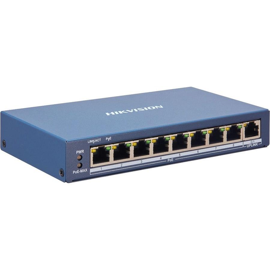 Hikvision Pro DS-3E1309P-EI 8 Ports Manageable Ethernet Switch - Fast Ethernet, Gigabit Ethernet - 100Base-T, 1000Base-T