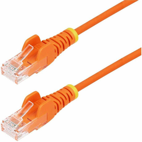 StarTech 15m Orange Slim CAT6 Ethernet Cable, Snagless RJ45, UTP, LSZH, 28AWG Pure Bare Copper, Slim Network Patch Cord