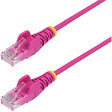 StarTech 50cm Pink Slim CAT6 Ethernet Cable, Snagless RJ45, UTP, LSZH, 28AWG Pure Bare Copper, Slim Network Patch Cord