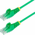StarTech 1m Green Slim CAT6 Ethernet Cable, Snagless RJ45, UTP, LSZH, 28AWG Pure Bare Copper, Slim Network Patch Cord