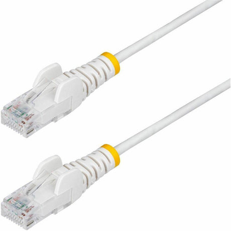 StarTech 2m White Slim CAT6 Ethernet Cable, Snagless RJ45, UTP, LSZH, 28AWG Pure Bare Copper, Slim Network Patch Cord