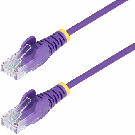 StarTech 2m Purple Slim CAT6 Ethernet Cable, Snagless RJ45, UTP, LSZH, 28AWG Pure Bare Copper, Slim Network Patch Cord
