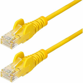 StarTech 1.5m Yellow Slim CAT6 Ethernet Cable, Snagless RJ45, UTP, LSZH, 28AWG Pure Bare Copper, Slim Network Patch Cord