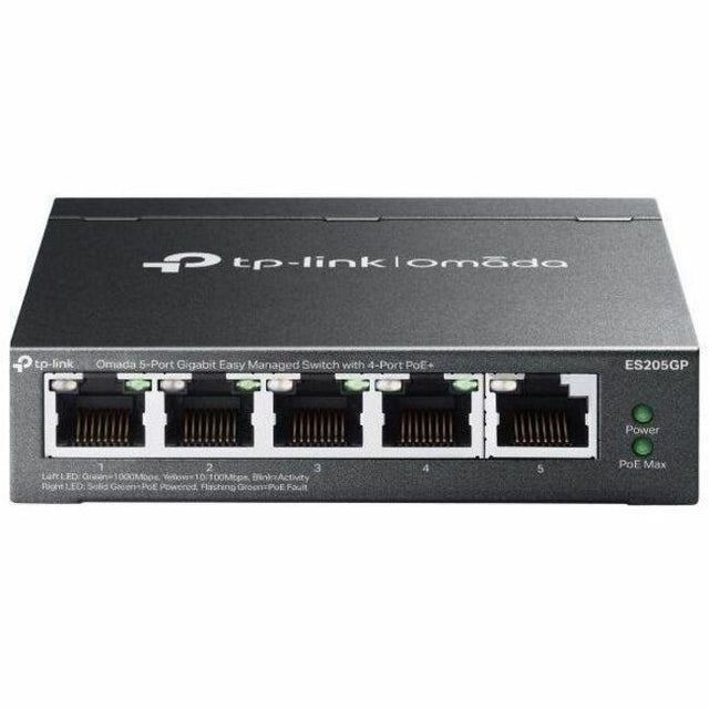 Omada ES205GP 5 Ports Manageable Ethernet Switch - Gigabit Ethernet - 10/100/1000Base-T