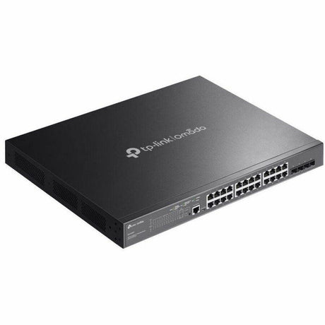 TP-Link 25 Ports Manageable Ethernet Switch - Gigabit Ethernet - 10/100/1000Base-T, 1000Base-X - Black