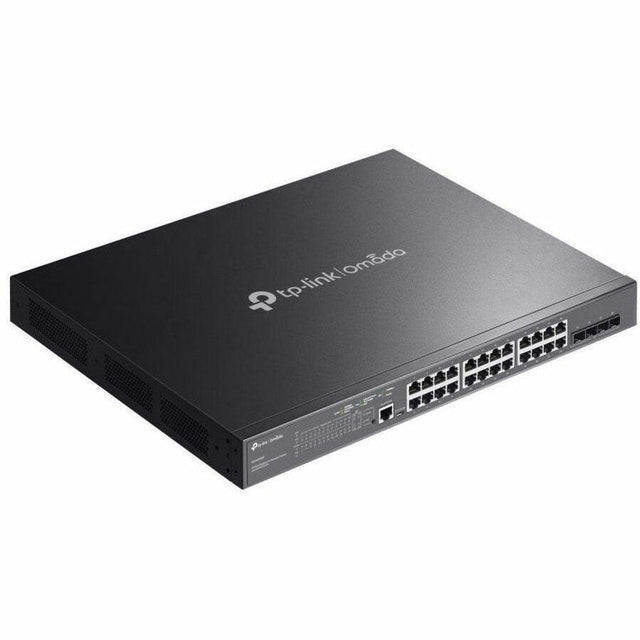 TP-Link 25 Ports Manageable Ethernet Switch - Gigabit Ethernet - 10/100/1000Base-T, 1000Base-X - Black