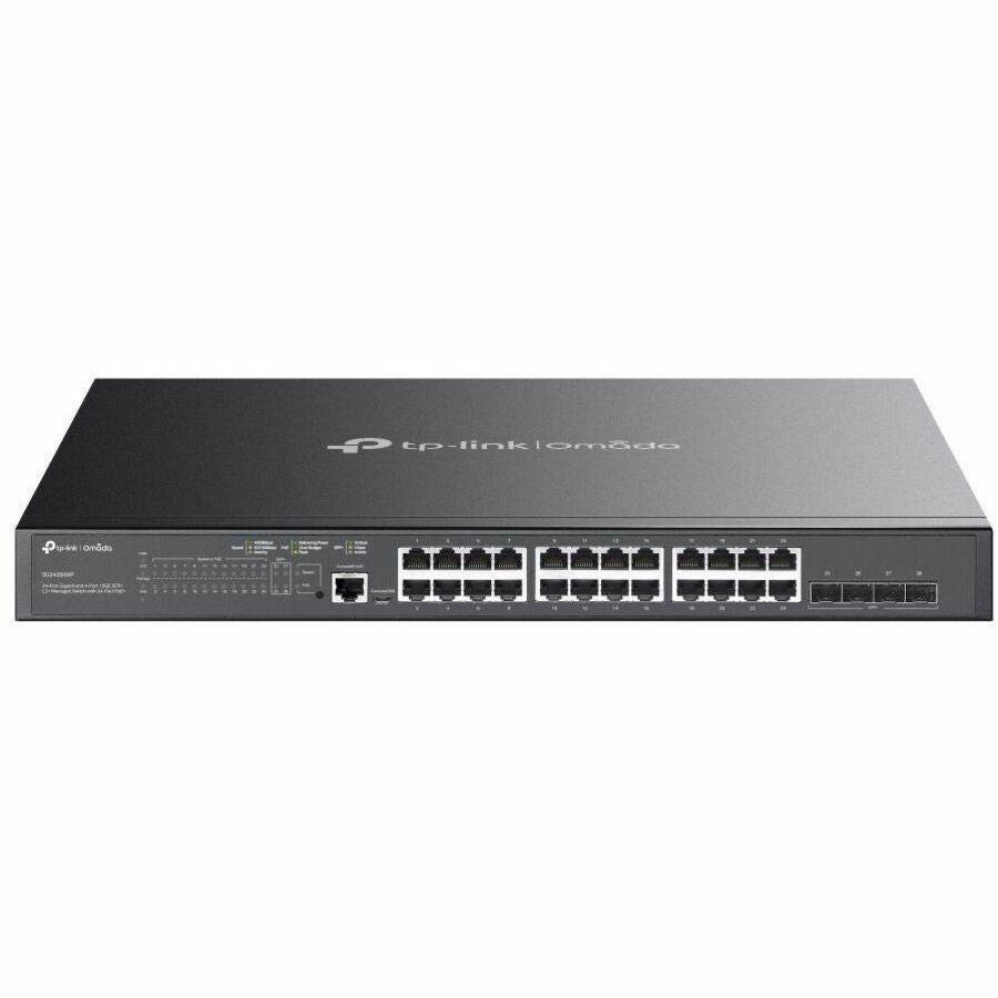 TP-Link SG3428XMP 24 Ports Manageable Ethernet Switch - Gigabit Ethernet, 10 Gigabit Ethernet - 10/100/1000Base-T, 10GBase-X