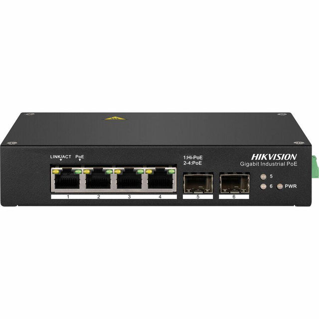 Hikvision DS-3T0506HP 4 Ports Ethernet Switch - Gigabit Ethernet - 10/100/1000Base-T, 1000Base-X