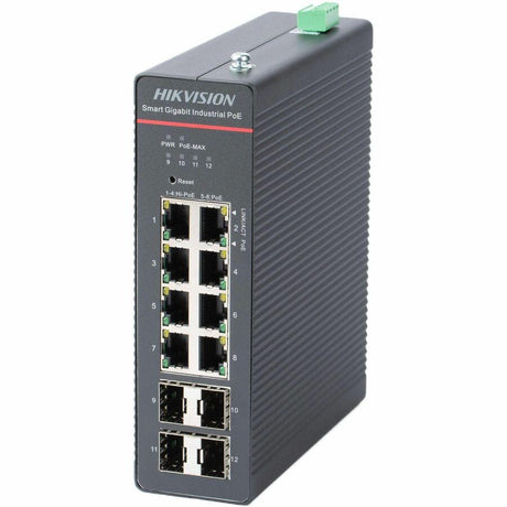 Hikvision DS-3T1512HP-SI-8P4F 8 Ports Manageable Ethernet Switch - Gigabit Ethernet - 10/100/1000Base-T, 1000Base-X