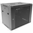 Hikvision DS-XS6409-S/B 9U Wall Mountable Enclosed Cabinet Rack Cabinet for Equipment, Telecommunication, Rack - Black