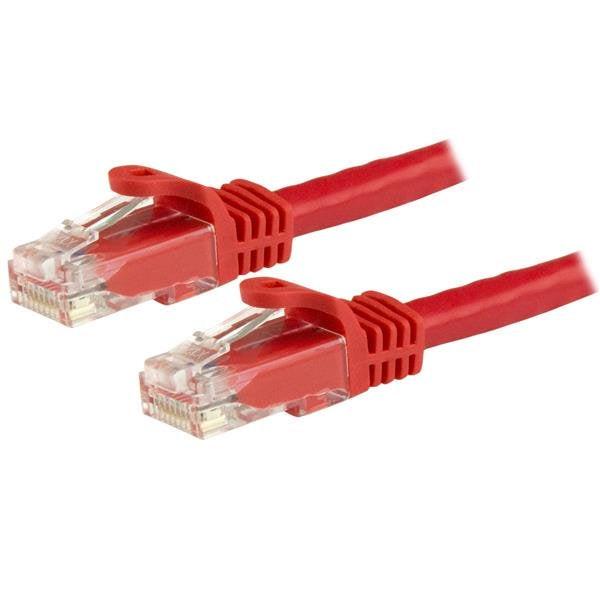 StarTech 5m CAT6 Ethernet Cable - Red Snagless Gigabit - 100W PoE UTP 250Mhz Category 6 Patch Cord UL Certified Wiring/TIA
